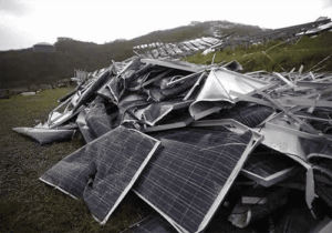 Waste photovoltaic panels