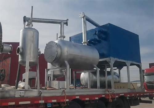 Mobile tire pyrolysis machine