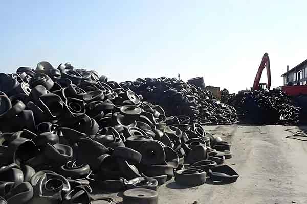 Waste rubber tires