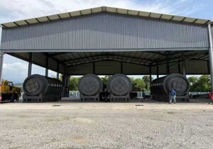pyrolysis equipment directly outdoors