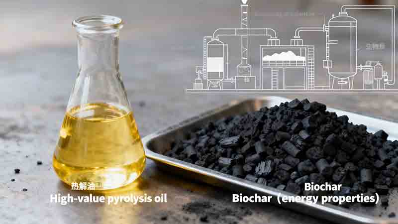 Pyrolysis of Waste Plastics and Food Waste
