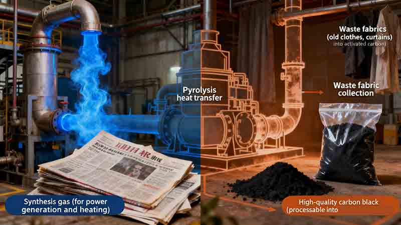 Pyrolysis of Wood Waste & Sawdust and Waste Corrugated Cardboard