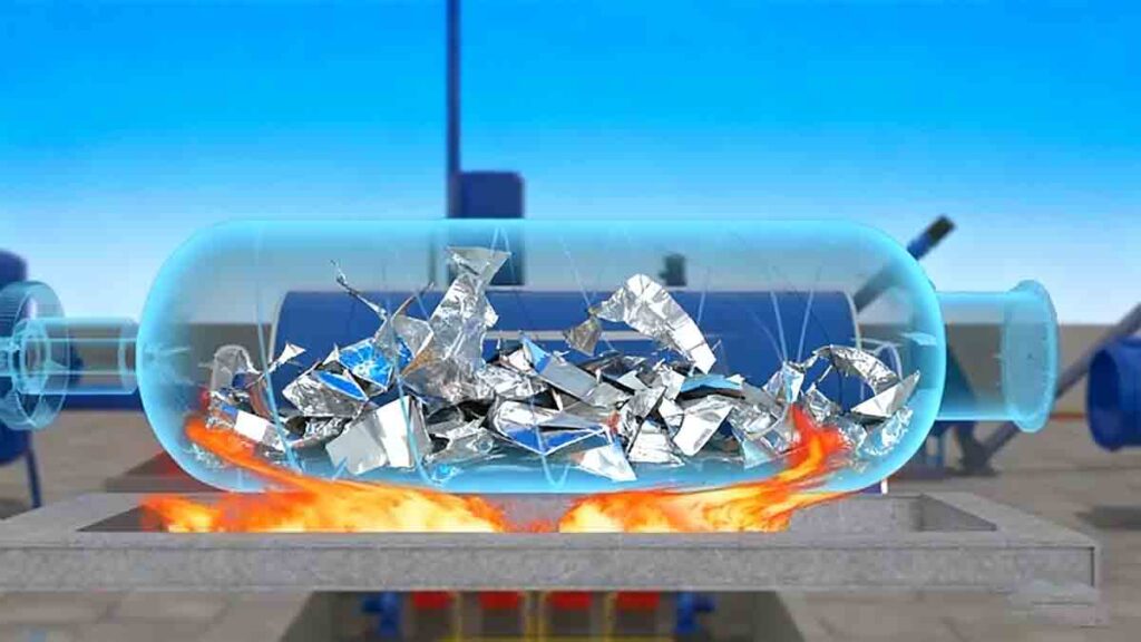 Aluminum-plastic pyrolysis
