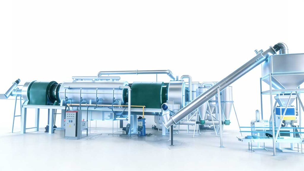 Continuous coconut shell charcoal machine