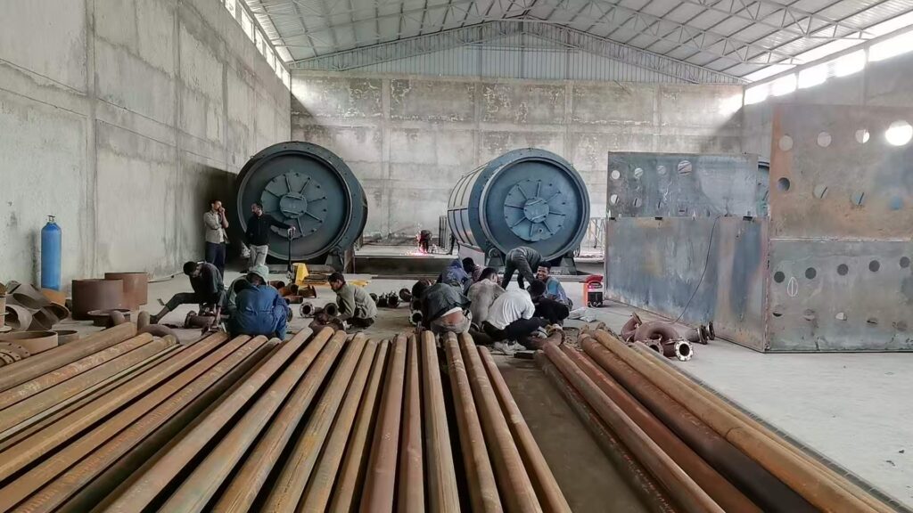 Ethiopian customer purchased two sets of pyrolysis equipment