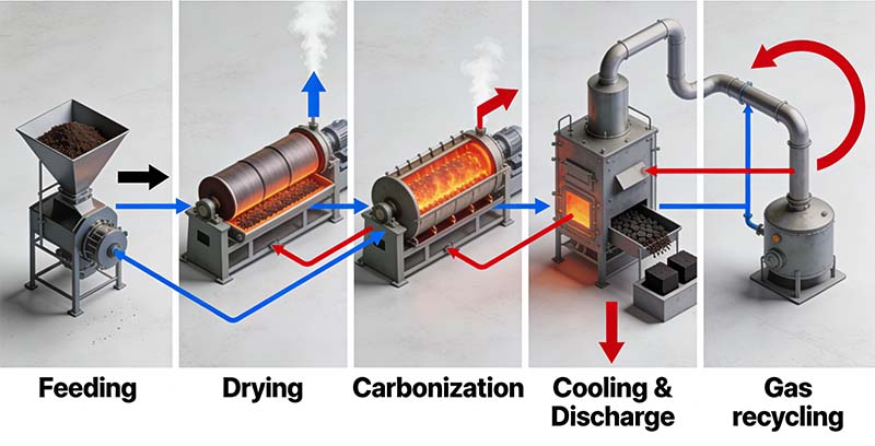 How Does a Small Charcoal Making Machine Work