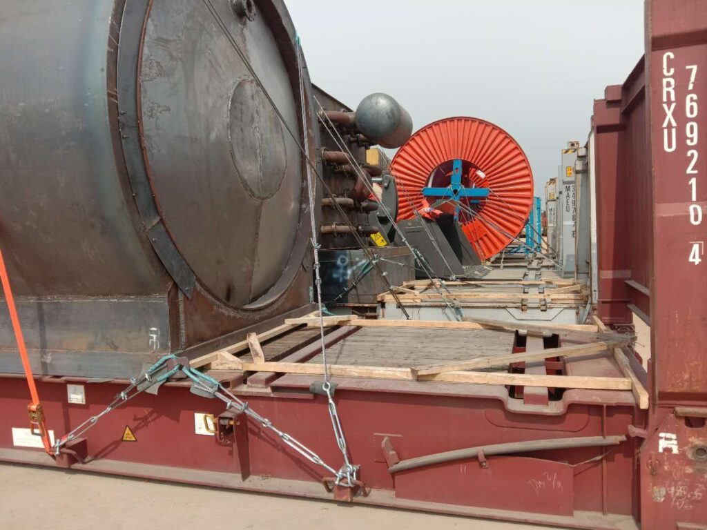 Nigerian waste engine oil distillation in December 2019