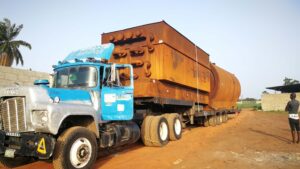 Nigerian waste engine oil distillation in December 2019-8